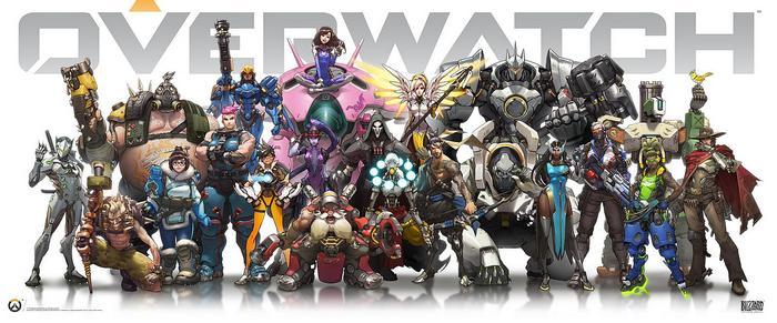 Overwatch Heroes White & Wide, 