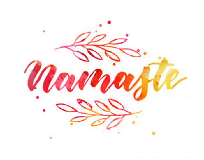 Namaste felirat grafika, 