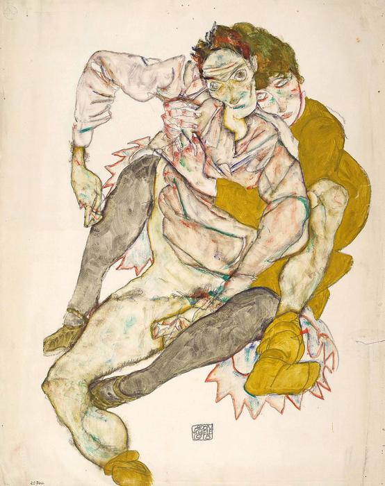 Ülő pár (1915), Egon Schiele