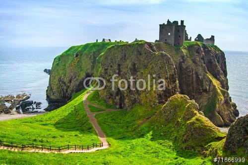 Dunnottar skót középkori erőd vagy kastély. Highlands of Sco, Premium Kollekció