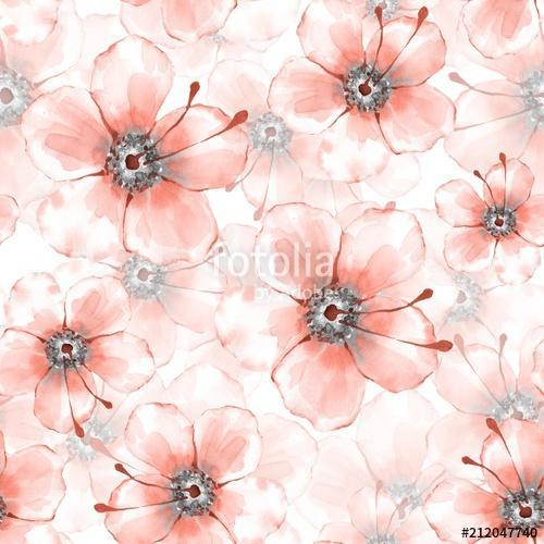 Floral seamless pattern 3. Watercolor background with delicate f, Premium Kollekció