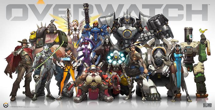 Overwatch Heroes White , 