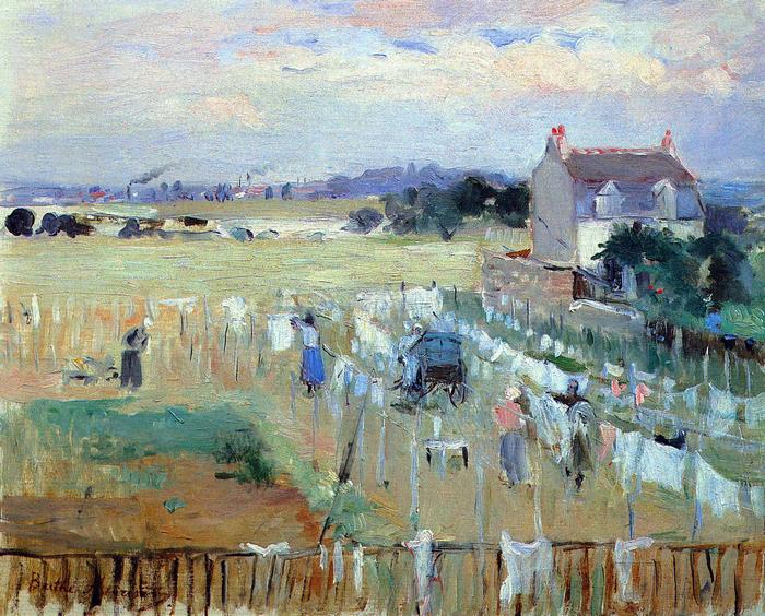 Ruhaszárítás, Berthe Morisot