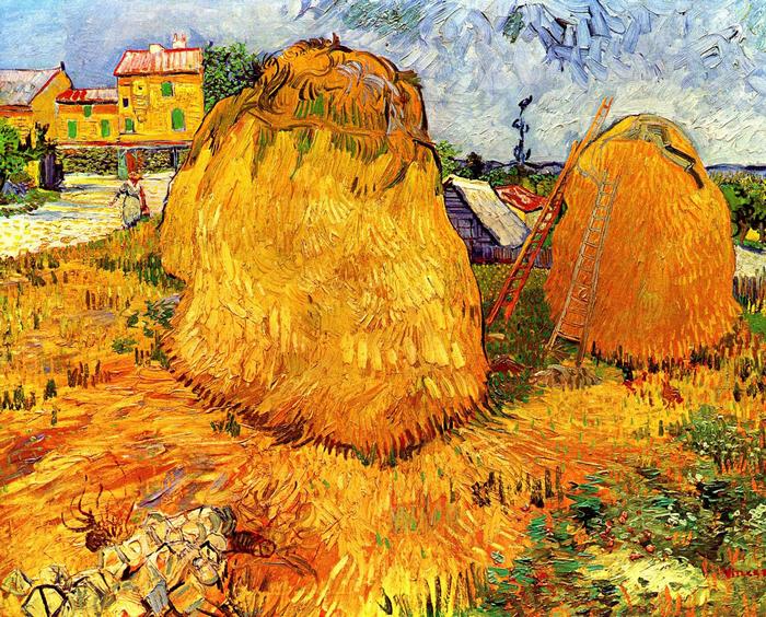Szénaboglyák Provenceban, Vincent Van Gogh