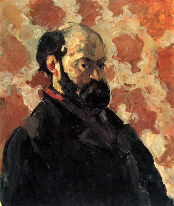 Cézanne önarckép, rózsaszín háttér előtt, Paul Cézanne