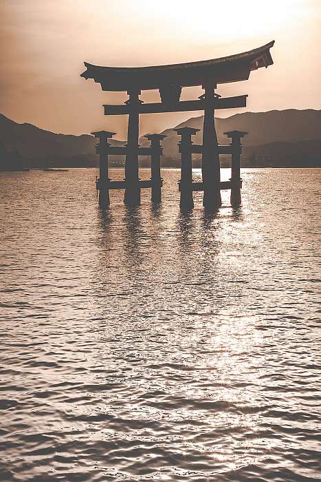 A Floating Otorii kapu Japánban, Miyajimában., Premium Kollekció