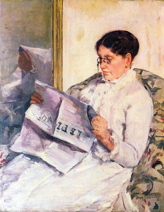 Figaro-t olvasó nő, Mary Cassatt