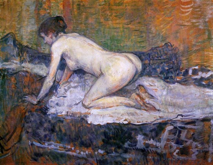 Térdelő női akt, Henri de Toulouse Lautrec