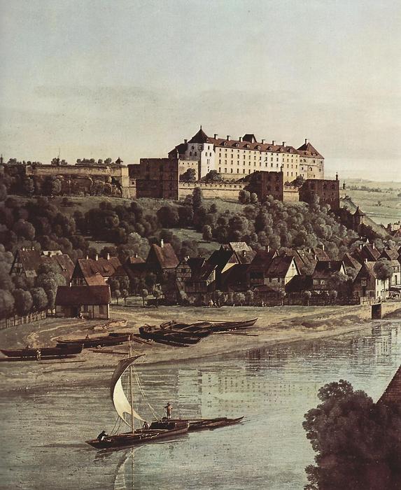 Pirna látképe (részlet), Canaletto