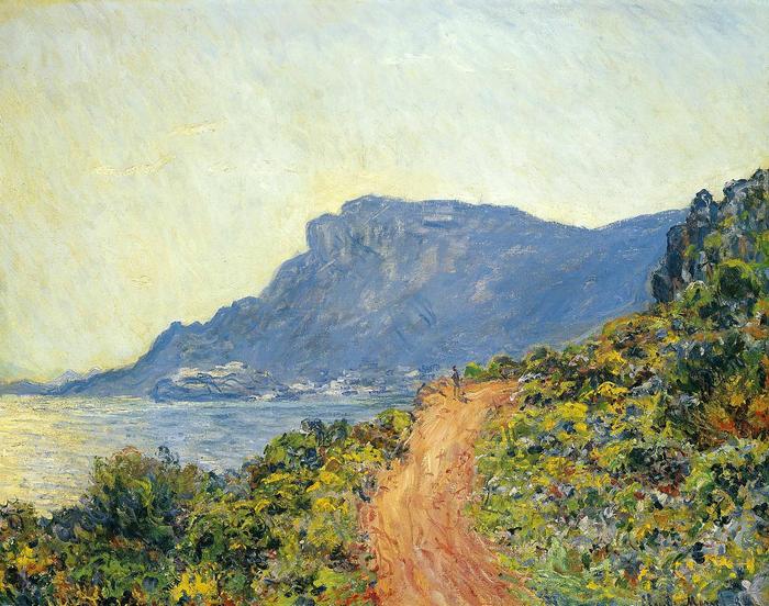 La Corniche, Monaco közelében (1884), Claude Monet