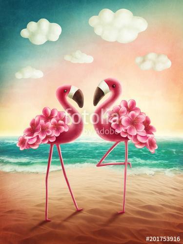 Two flamingos, Premium Kollekció
