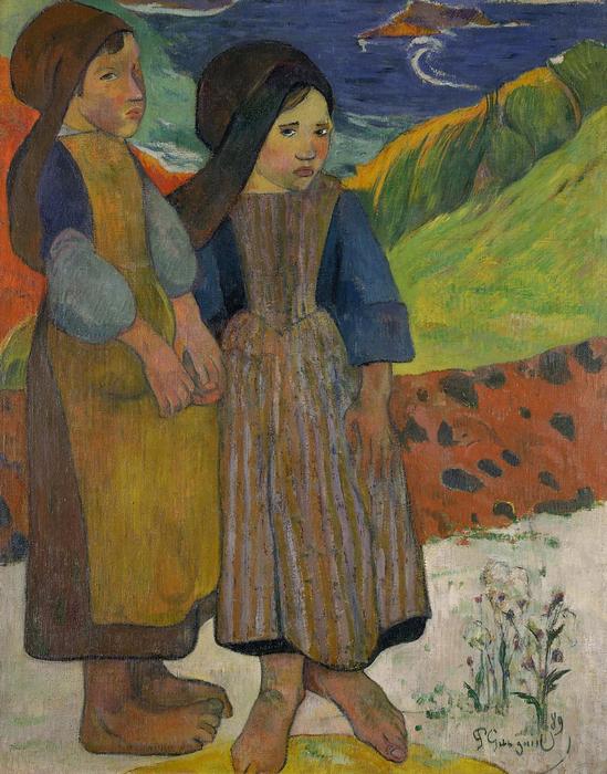 Breton-i lányok a tengernél, Paul Gauguin