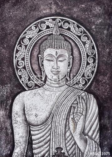 buddha akril festmény, Premium Kollekció