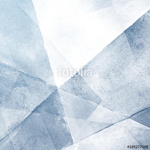 Watercolor light blue background. Hand painted abstractly crumpled folded paper. Triangle geometric pattern., Premium Kollekció