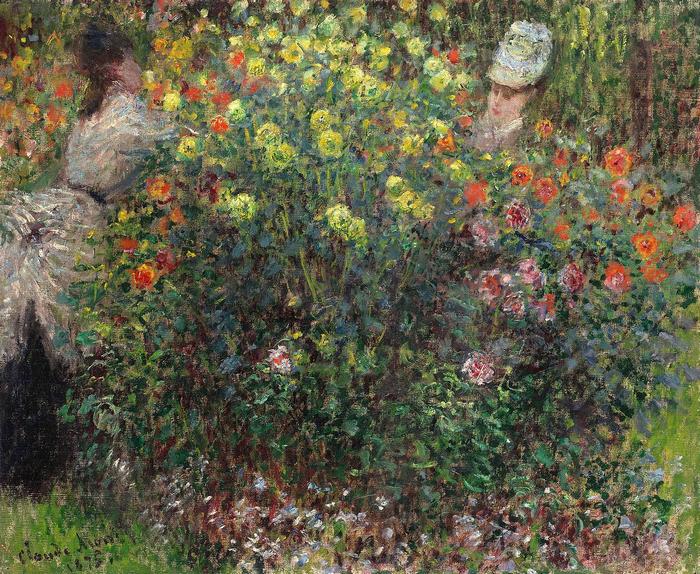 Hölgyek a virágok közt (1875), Claude Monet