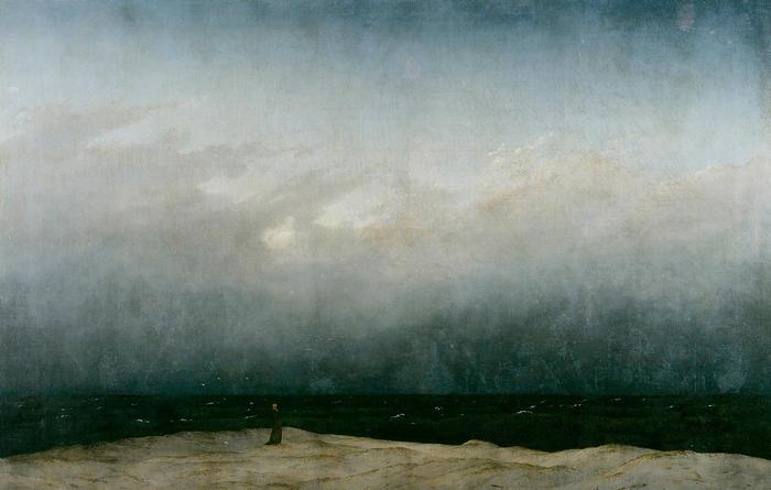 Szerzetes a tengerparton, Caspar David Friedrich