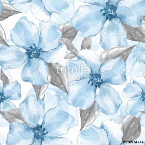 Floral seamless pattern 5. Watercolor background with delicate f, Premium Kollekció