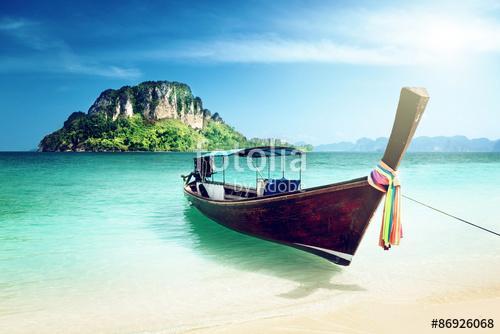 long boat and poda island, Thailand, Premium Kollekció