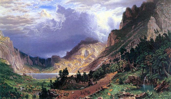 Vihar a hegyekben, Albert Bierstadt