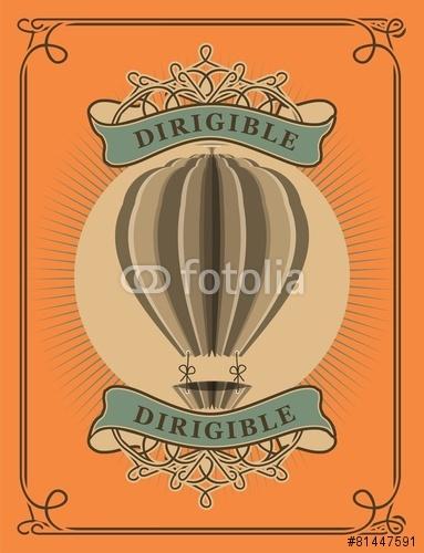Hőlégballon vintage reklám, Premium Kollekció