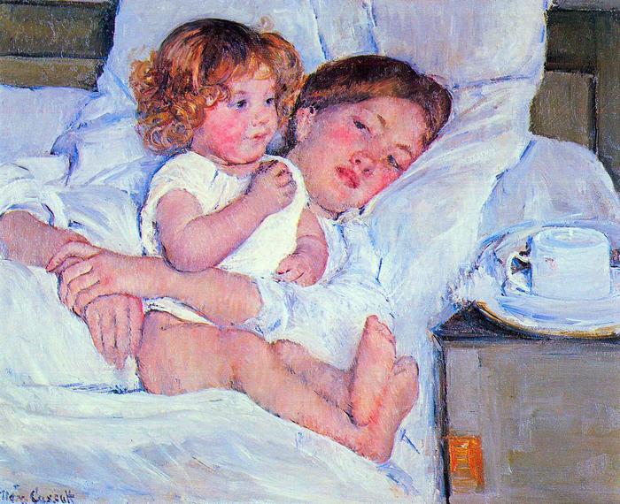 Reggeli az ágyban, Mary Cassatt