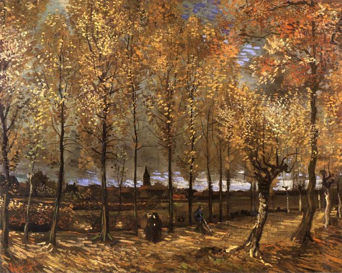 Nyárfasor Neunen-nél (1885), Vincent Van Gogh