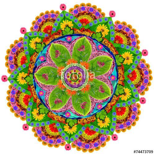 Isolated floral mandala, Premium Kollekció