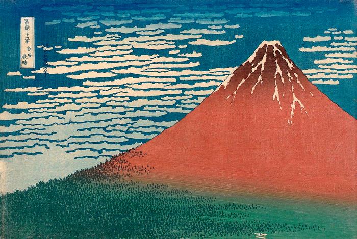 A vörös Fuji, Katsushika Hokusai