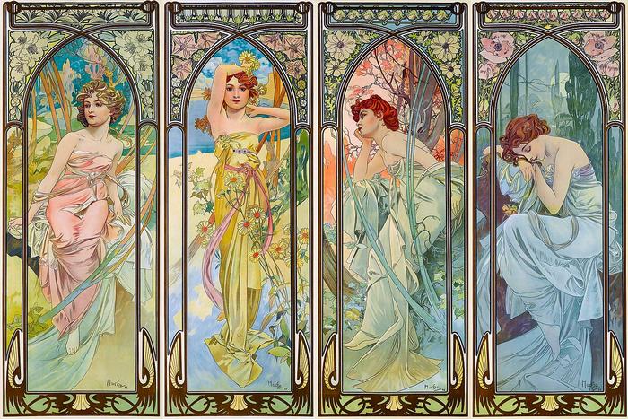 Napszakok (színverzió2.), Alfons Mucha