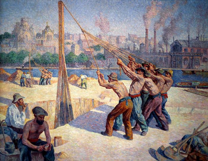 Építőmunkások, Maximilien Luce 