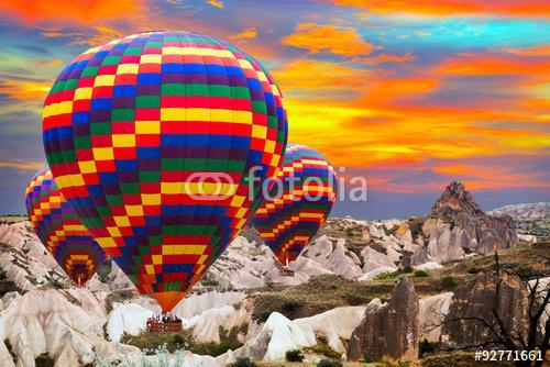 Cappadocia kockás hőlégballonok, Premium Kollekció