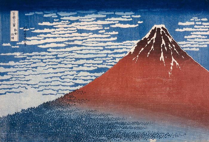 Vörös Fuji (színváltozat 2.), Katsushika Hokusai