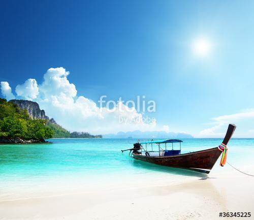 long boat and poda island in Thailand, Premium Kollekció