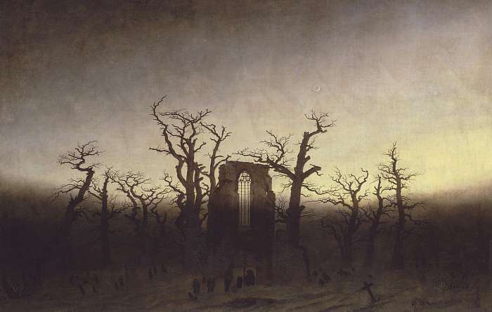 Apátság romjai , Caspar David Friedrich