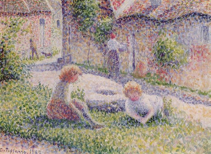 Gyerekek a farmon, Camille Pissarro