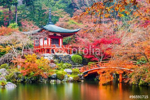 Kyoto, Japán a Daigoji-templomban ősszel., Premium Kollekció
