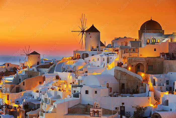 Oia naplemente narancs színekben, Santorini, Partner Kollekció