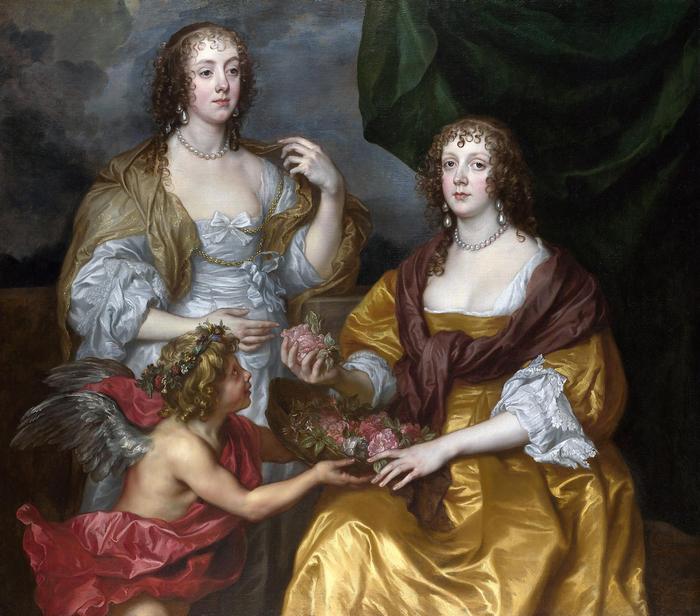 Lady Elizabeth és testvérének portréja, Anthony van Dyck 