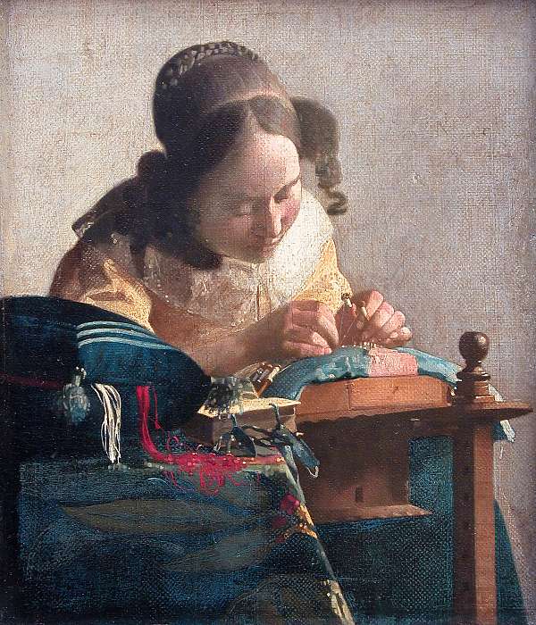 A csipkeverő (1669-1670), Jan Vermeer