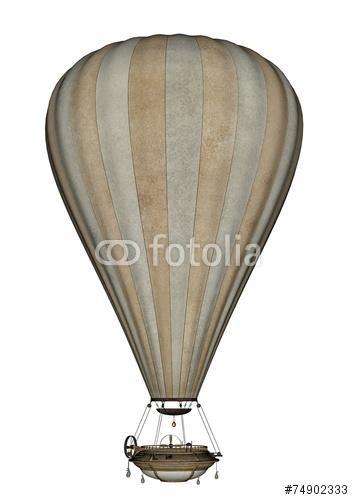 Retro hőlégballon rajz, Premium Kollekció