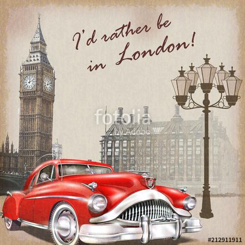 London retro poster., Premium Kollekció