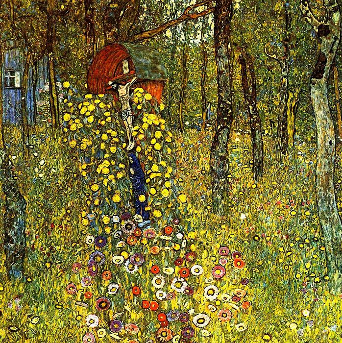 Virágoskert feszülettel, Gustav Klimt