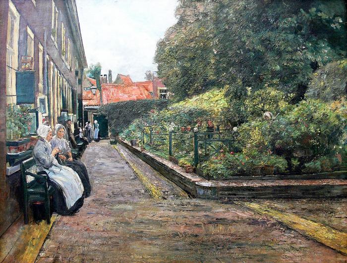 Leideni utcakép, Max Liebermann