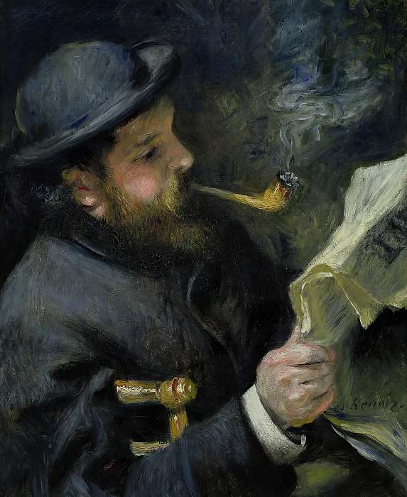Claude Monet olvas, Pierre Auguste Renoir