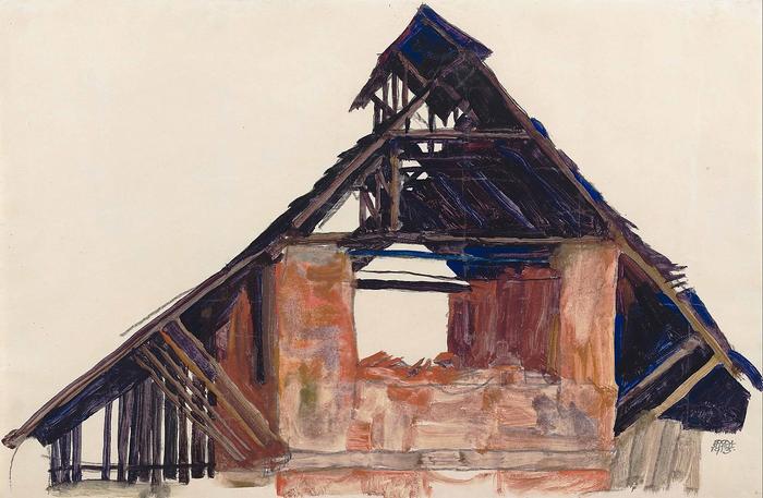 Öreg házikó, Egon Schiele