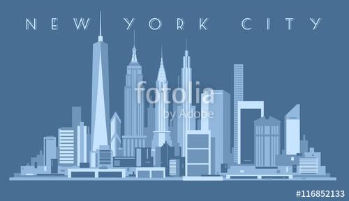 New York City Skyline,, Premium Kollekció