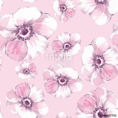 Floral seamless pattern. Watercolor background with delicate flo, Premium Kollekció