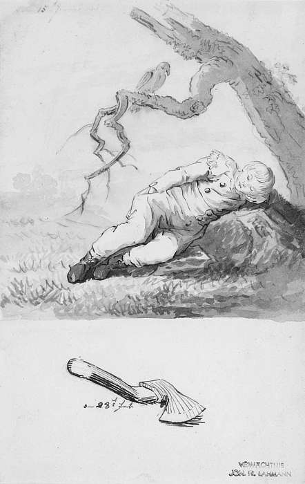 Alvó fiú (színverzió 1), Caspar David Friedrich
