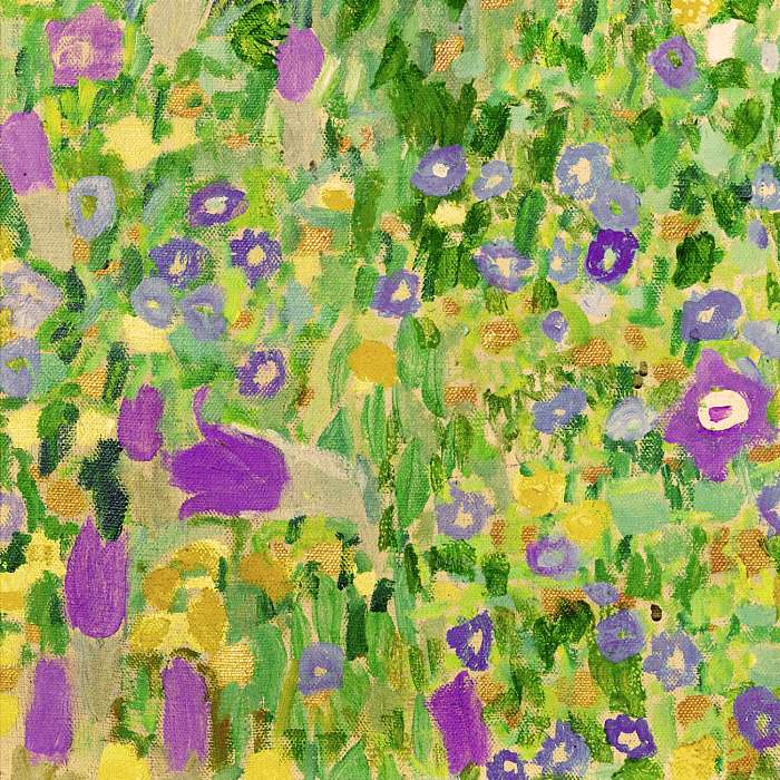Csók, virágmező textúra, részlet 1., Gustav Klimt