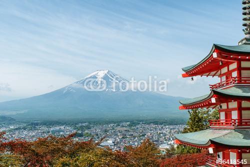 Mt. Fuji a bukás színeivel Japánban., Premium Kollekció